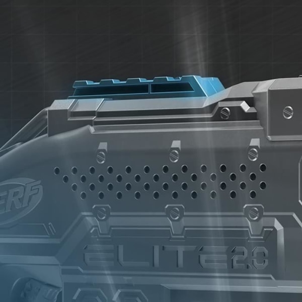 NERF - Elite 2.0 - Blaster Warden DB-8 16 dartpile NERF - affyrer 2 dartpile ad gangen - taktisk skinne til tilpasning Flerfarvet