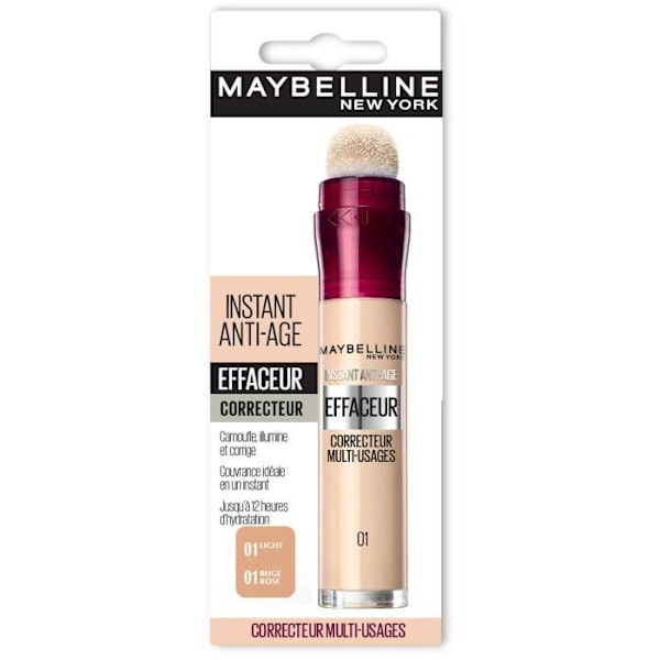 Anti-rynke Instant Anti-Aldring L'Effaceur MAYBELLINE NEW YORK - Beriget med anti-aging ingredienser - 22 Beige Rosé Rosa beige