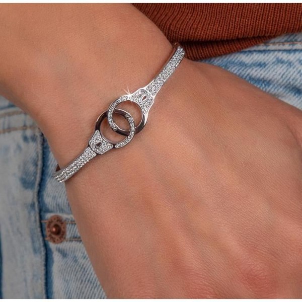SoCharm Handcuff armband prydd med gnistrande kristaller diameter cirka 60 mm