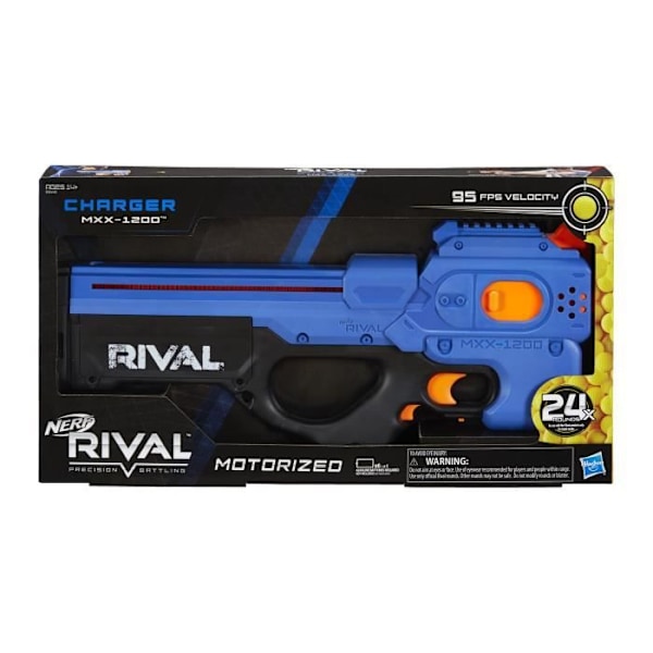 Nerf Rival Charger MXX-1200 sininen ja viralliset Nerf Rival vaahtopallot Lader MXX-1200