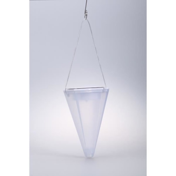 LUMISKY LED sollys ophængt fyr - 10x10x34cm - Koldhvid Vit kyla