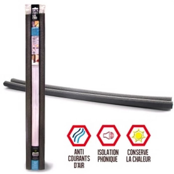 Boudin Bas de Porte - Anti Froid - 91cm leikattava - 100% Polyesteri - Äänieristys - Harmaa