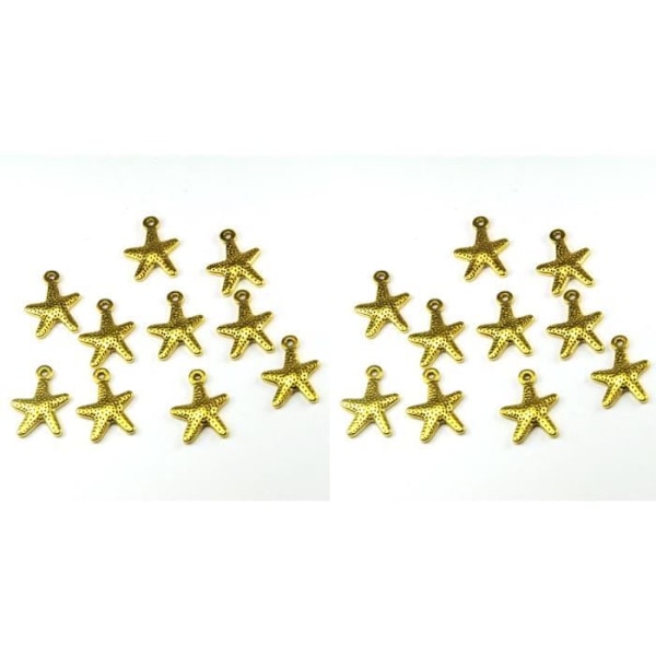 Erä 20 Meritähti Riipus Hopeoitettu Metalli 12 mm
