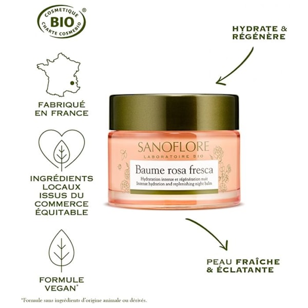 Naturnat - Sanoflore - Rosa Fresca - 50ml - Økologisk - Uden parabener