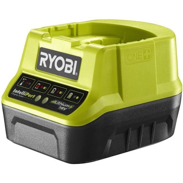 RYOBI - Nopea lithium-lataaja 18V ONE+ 2,0 A - lataa 1 akku 2,0 Ah 1h:ssa - RC18-120 Grøn og antracit