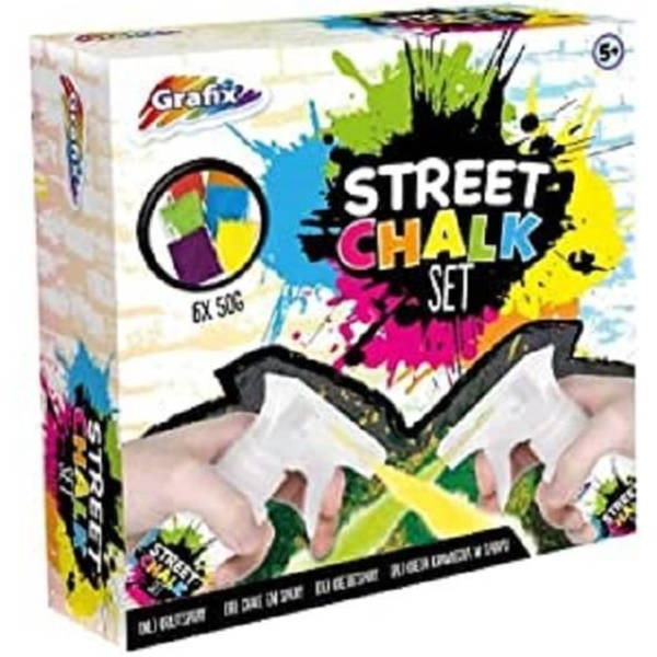 Grafix spraykritt/kritt/kritt med schabloner och påfyllningar