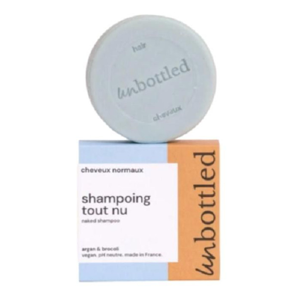 UNBOTTLED - All Bare Solid Shampoo Normal Hair 75gr Argan & Broccoli