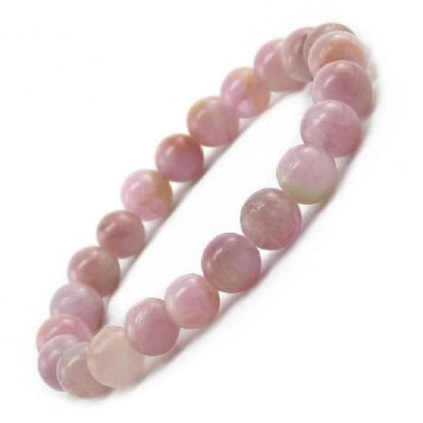 Armbånd i ekstra kunzite perler 7-8 mm justerbart mod negative tanker