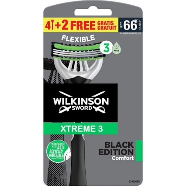 WILKINSON JETABLE XTREME3 BLACK EDI x6 rakblad