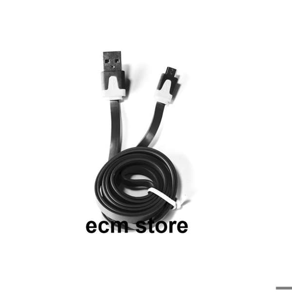 Flad mikro USB-kabel - BE MIX - 1 m - 2.0A - Opladning og synkronisering - Sort