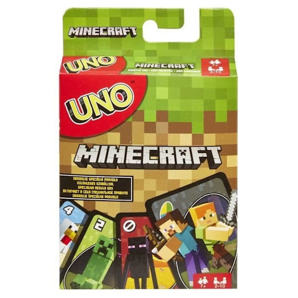 Mattel Games - Uno Minecraft - Kortspil - Fra 7 år - UNO - FPD61 Flerfärgad