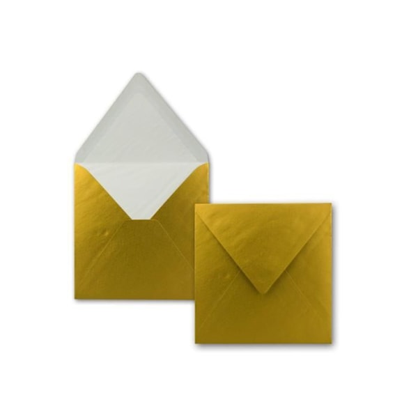 FarbenFroh av GUSTAV NEUSER 25x kvadratiska kuvert 16 x 16 cm i guldmetallic