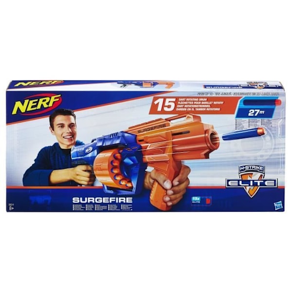 NERF - Elite Surgefire - Virallinen 15 tikkapistooli Surgefire