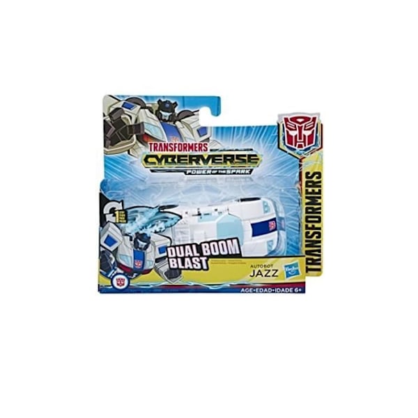 Transformers Cyberverse Power of The Spark AUTOBOT JAZZ DUAL BOOM BLAST Robotleksaksspel Transformers Actionfigur Sällsynt samlarobjekt