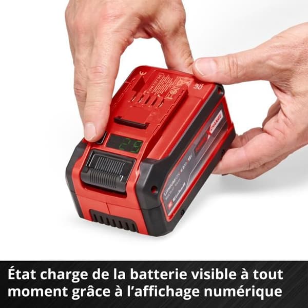 Einhell Batteri 6,0 Ah PXC PLUS (Litium-Ion, 18 V, 4-6 Ah Multi-Ah, för alla Einhell PXC-enheter) Svart och röd