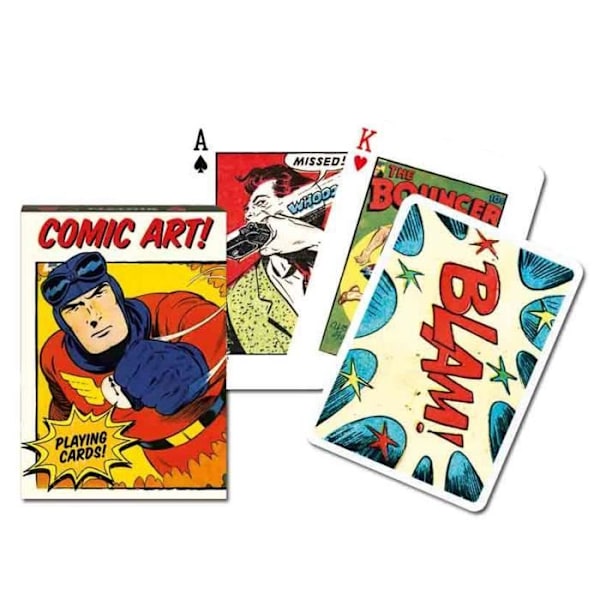 Vintage Comics teemat korttipeli - PIATNIK - 55 korttia - Sekoitus - Alkaen 8-vuotiaasta