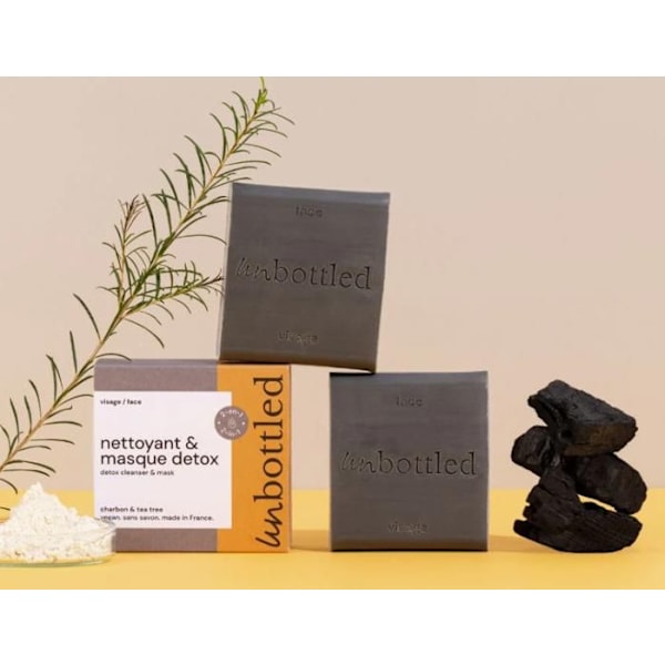 UNBOTTLED - Kasvopesu ja Detox Naamio 90gr 2 In 1 Hiili ja Tea Tree