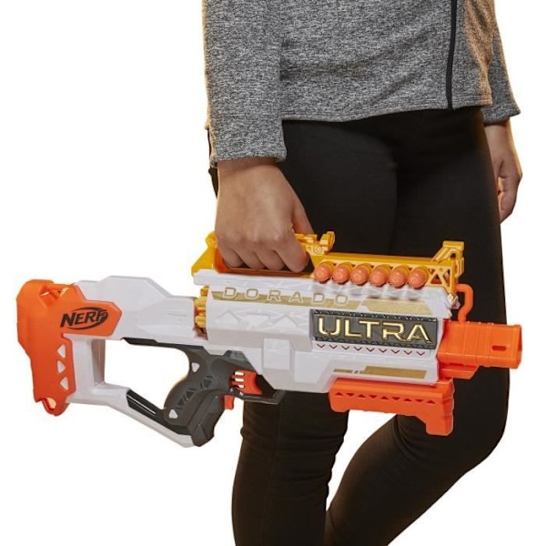 NERF - Ultra - Dorado - Motoriseret blaster - gyldne accenter - hurtig opladning - 12 pileskud