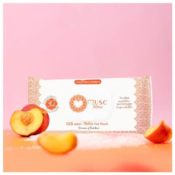 Musc Intime Intiimipyyhkeet Hot Peach 30 Kappaletta
