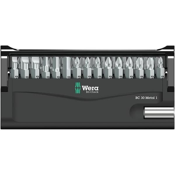 Skruetrækkersæt - WERA - 29 dele - Rustfrit stål - Magnetisk bits-holder - PZ