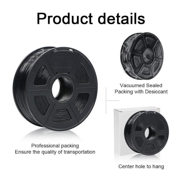 ANYCUBIC Filament PLA 1.75mm, 3D-printer filament PLA til 3D-printer & 3D-pen PLA, Hvid