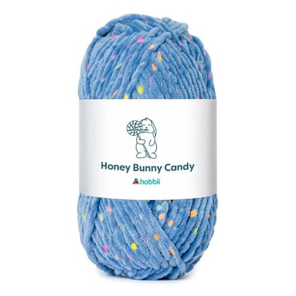Hobbii Honey Bunny Candy Super Bulky 85% Polyester, 15% Polyamid COL 78 Cool Blue 100 g 120 m