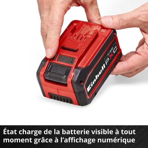 Einhell Batteri 6,0 Ah PXC PLUS (Litium-Ion, 18 V, 4-6 Ah Multi-Ah, för alla Einhell PXC-enheter) Svart och röd