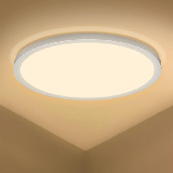 LEDYA LED Loftlampe Badeværelse, 24W 1600LM, Loftlampe Stue 3000K, til Soveværelse, Køkken, Balkon, Korridor, Varm Hvid, 2217