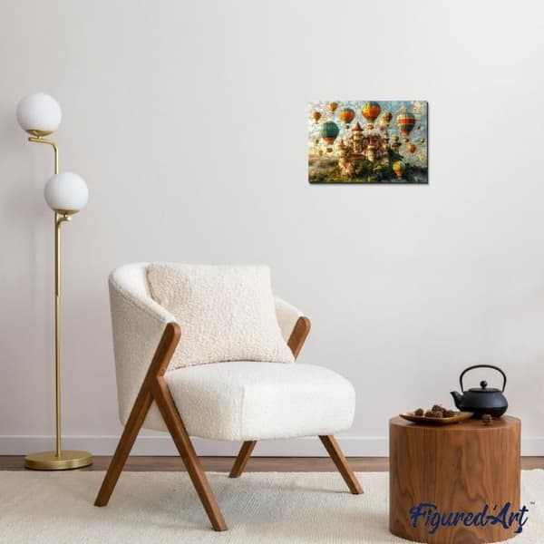 Trä pussel - FIGURED'ART - Slott och luftballonger - 200 bitar - 32x22 cm - Laserskärningar
