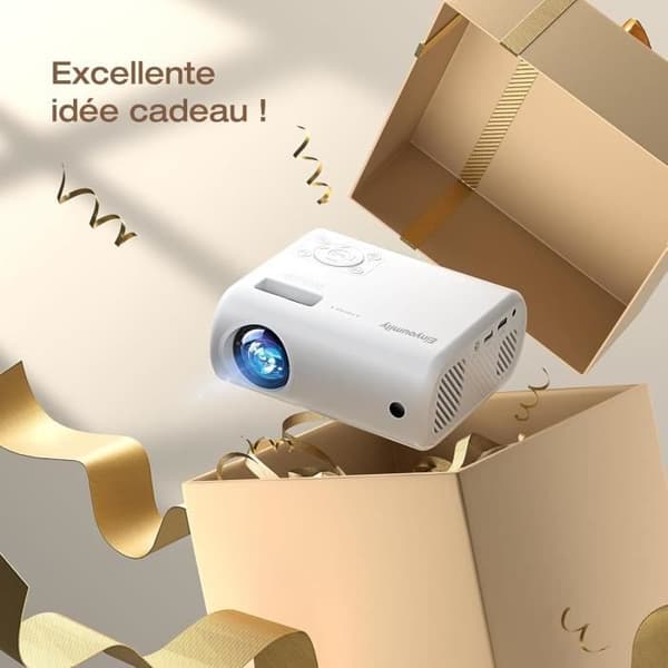 Mini Projektor Bärbar - Einyoumily - 4K - 15000 Lux - Full HD 1080P - LED