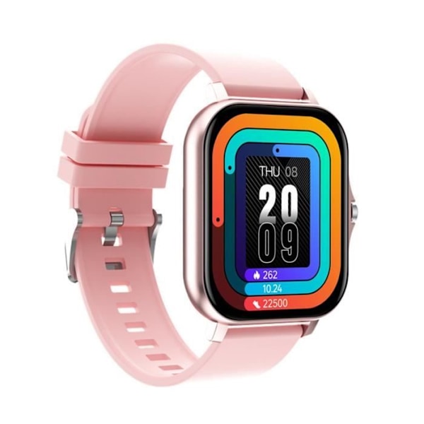 SMART WATCH Y13 Trådlös samtalsur för män och kvinnor, hjärtfrekvensfitness, rosa silikonsnodd