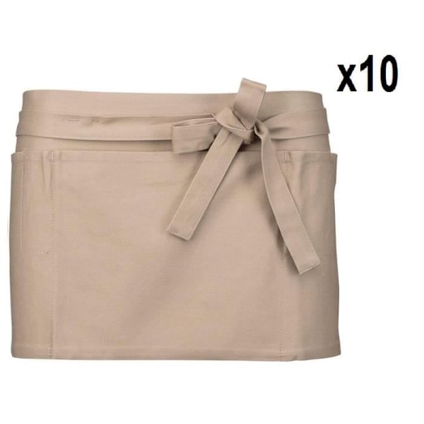 Kariban K886 Paket med 10 st BARTENDERFÖKLÄDE KORT BARTENDERFÖKLÄDE beige