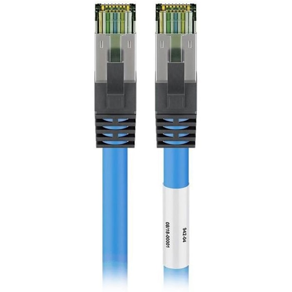Ethernetkabel RJ45 - Goobay - Cat 8.1 - S/FTP - 0,25 m - Skärmad - Blå