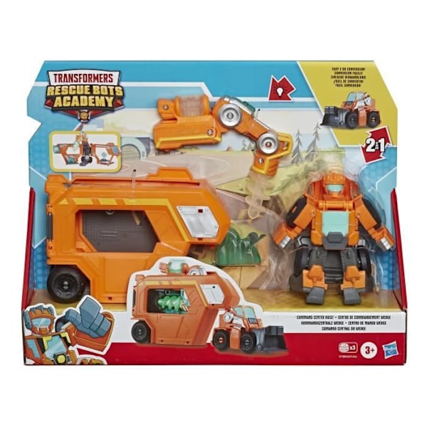Figurine Transformers Playskool Rescue Bots Academy - Robotredder Wedge og 11 cm elektronisk trailer Kil + trailer