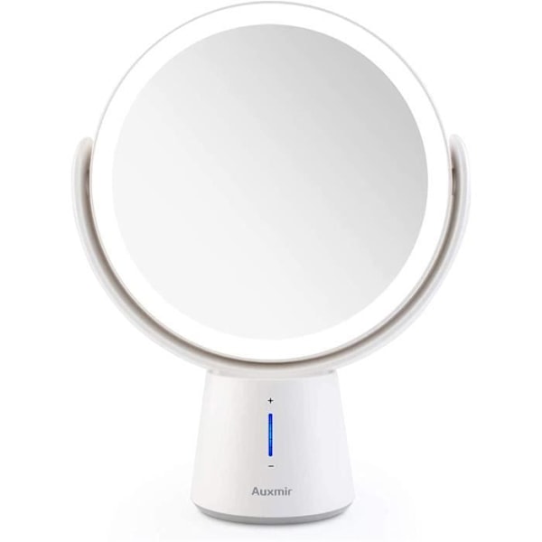 Auxmir Magnifying Mirror 1X 10X Swivels 360 Two Sides LED Lighted Makeup Mirror Justerbar i 5 ljusstyrkanivåer. [6627]
