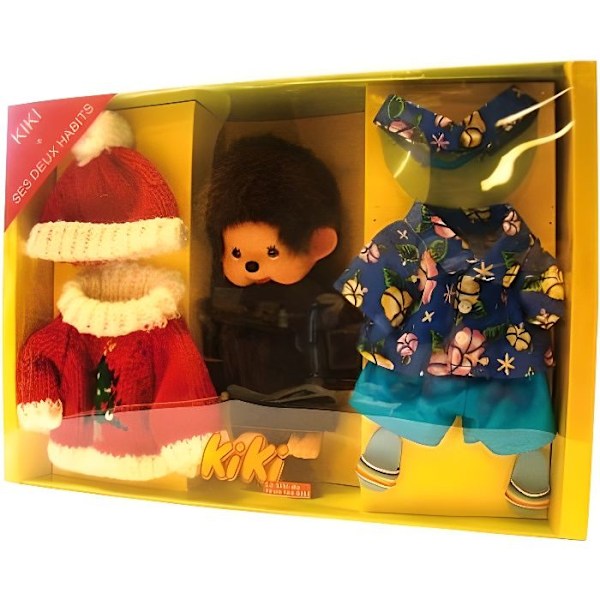 Plyschleksak - Kiki box set + Kläder - Nalle C346-001