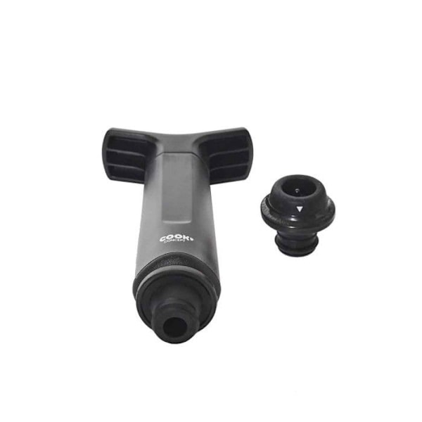 Lufttæt Vinkaraffel "2 Propper" 16cm Sort Svart