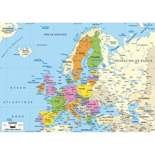 Puu-puzzle - PUZZLE MICHELE WILSON - Euroopan kartta - 50 palaa - Matkustus ja kartat - Lapsi Flerfärgad