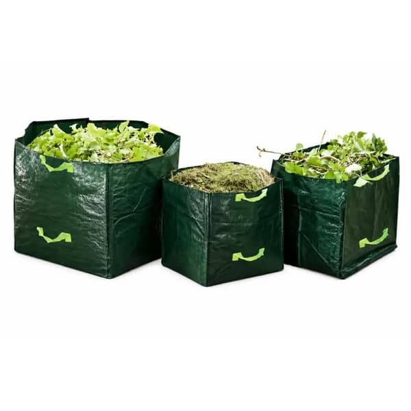 Havepose - Sæt af 3 - Sort - 70L, 100L, 170L - Vævet polyethylen - Høj styrke