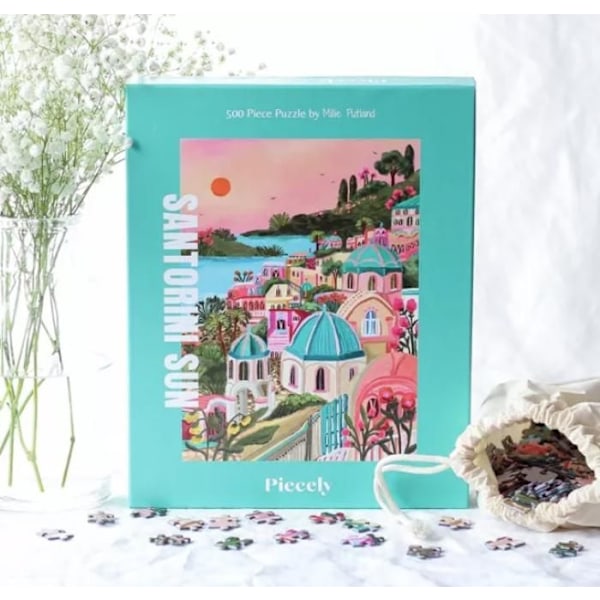 PIECELY - Pussel 500 Bitar Santorini Sol 34x48 cm