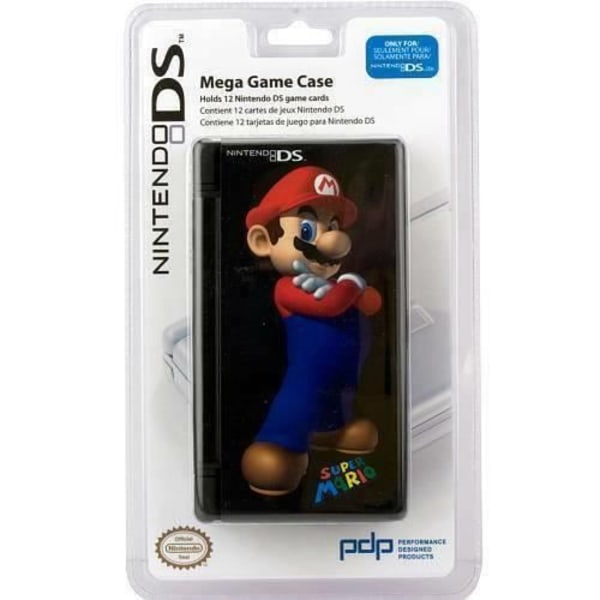 MEGA SPELCASE NINTENDO DS LITE svart blå röd