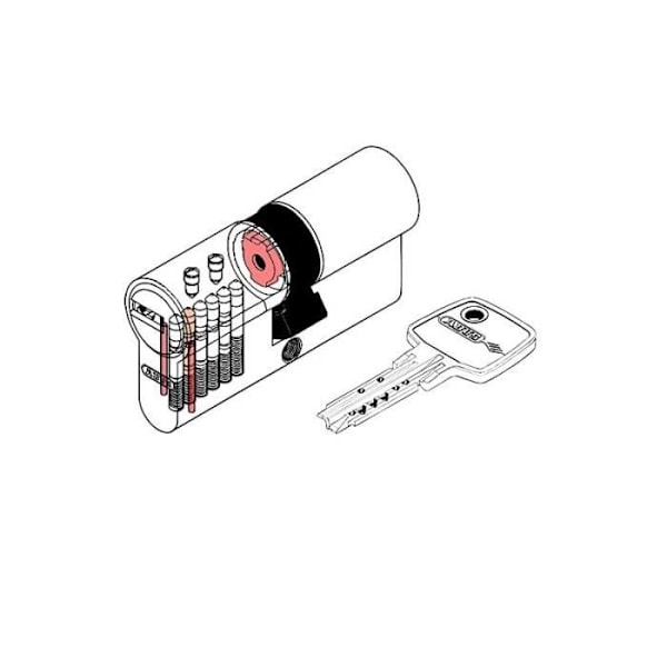 Abus - Cylindrisk EC-S 45x55 mm Mat Nikkel Variabel