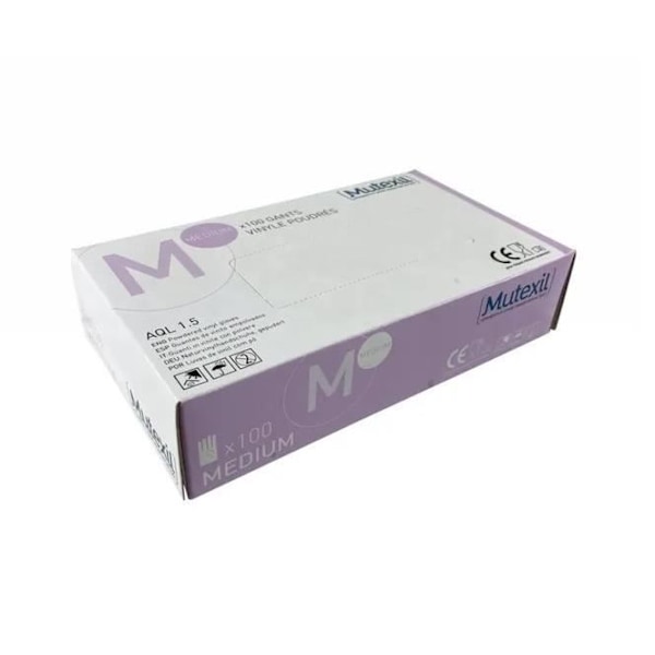 Mutexil Gant vinyl pulveriseret AQL 1.5 - 100 stk. (M) M