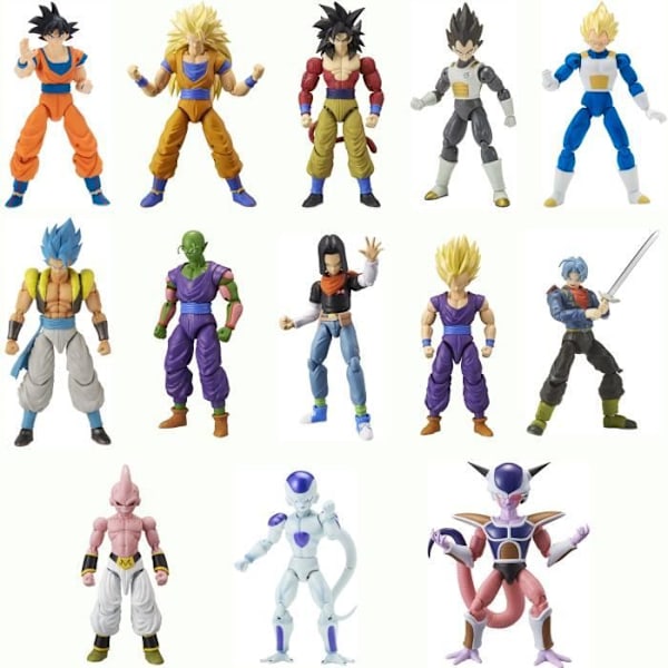 Dragon Ball Figur 17 cm - Tilfældig model - Bandai gult och blått