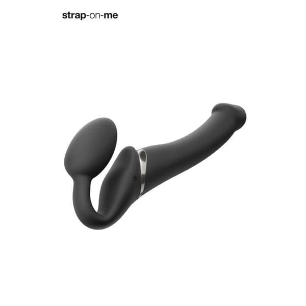 Strap-on-me vibrerende strap-on dildo sort M SVART