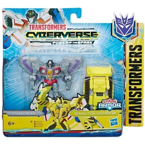 HASBRO Transformers Cyberverse Kraften af Gnisten Starscream & Demolition Destroyer