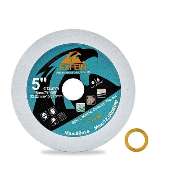EXFEIN Ultra-tynd diamant skæredisk 125 mm til glas, jade 1 stk.