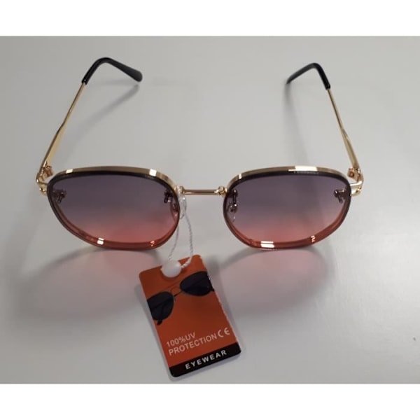 Solbriller - Uden Mærke - CV2573 - Grå Rosa - CAT2 - 100% UV Beskyttelse rosa grå