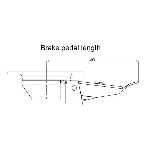 Hjul med broms - 200mm - Svart - Stål - Svängbar - Maximal belastning 150 kg Svart