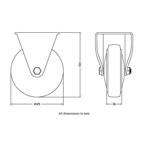 Rullande för 125 mm med Blå